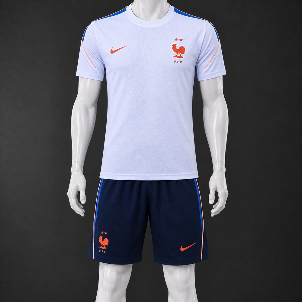 France 26/27 White Short Sleeve Short Set