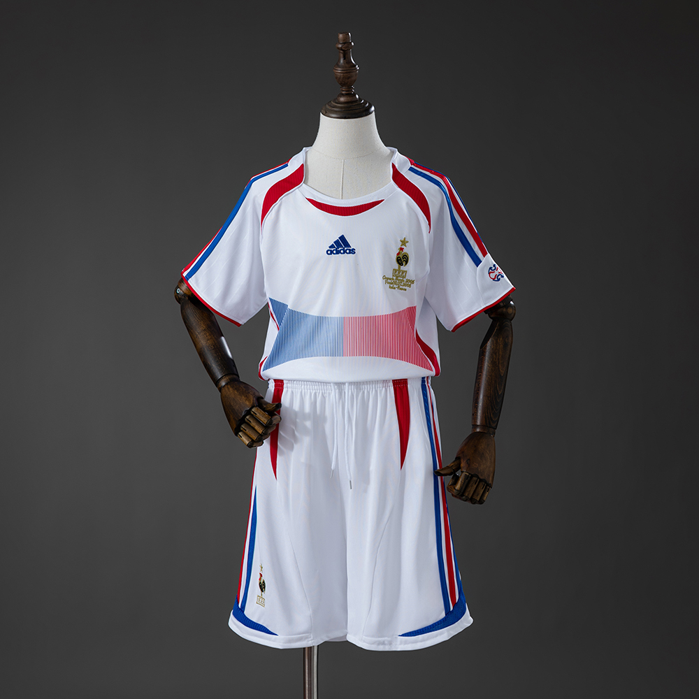 France 2006 Home Retro Kids Kit Jersey