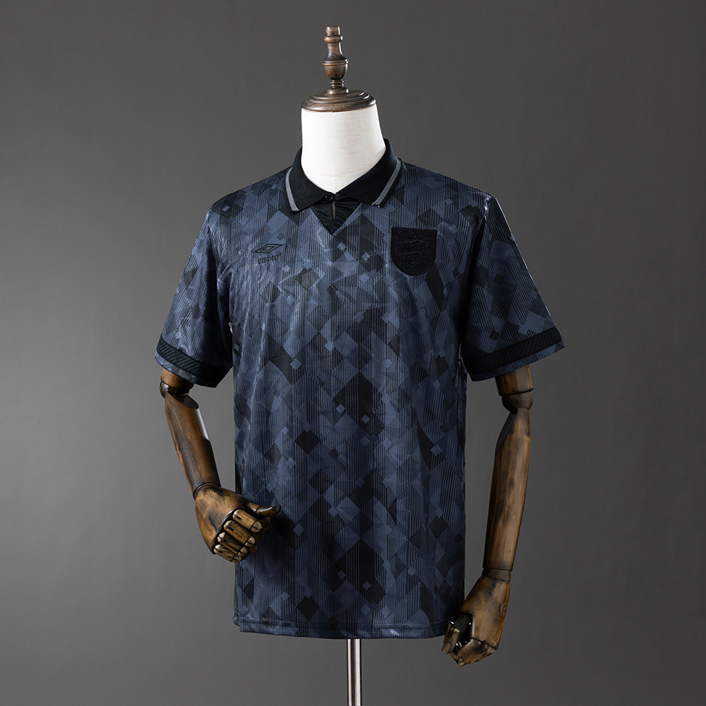 England 1990 Black Retro Jersey