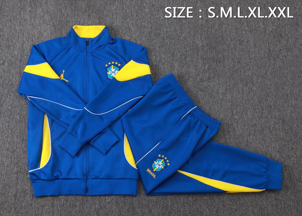 Brazil 26/27 Blue Yellow Jacket Kit Foto 2