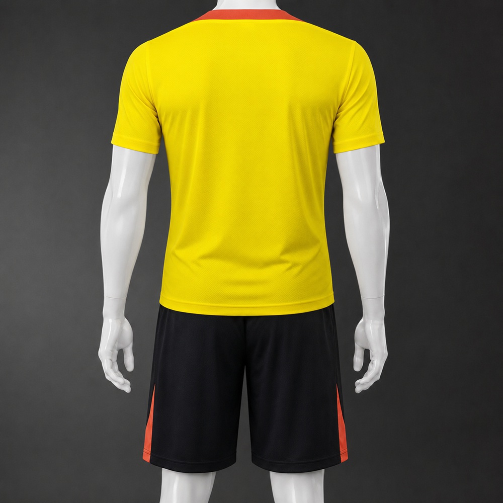 Brazil 25/26 Yellow Black Short Sleeve Short Set Foto 2