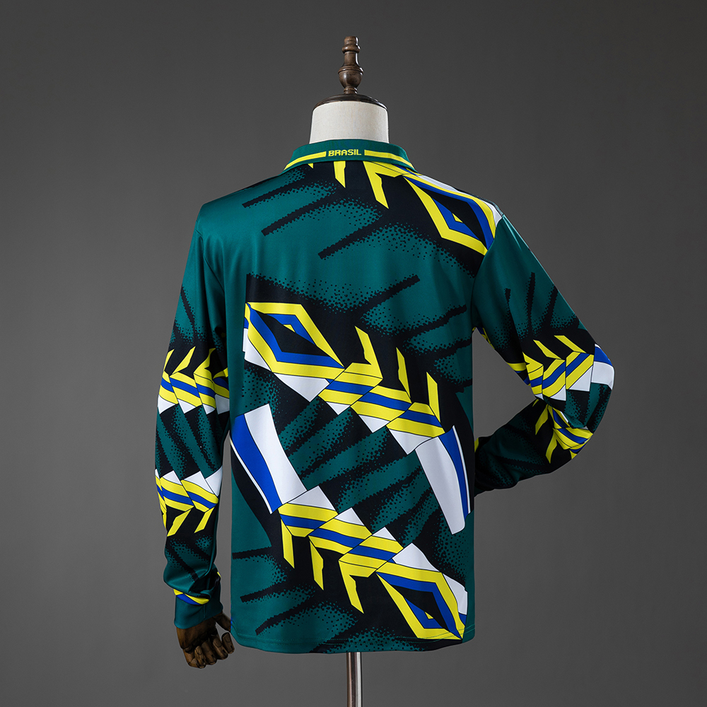 Brazil 96/97 Goalkeeper Retro Long Sleeve Jersey Foto 2