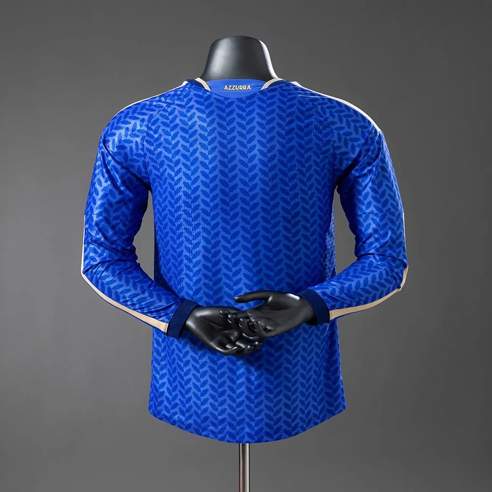 Italy 2026 Home Player Version Long Sleeve Jersey Foto 2