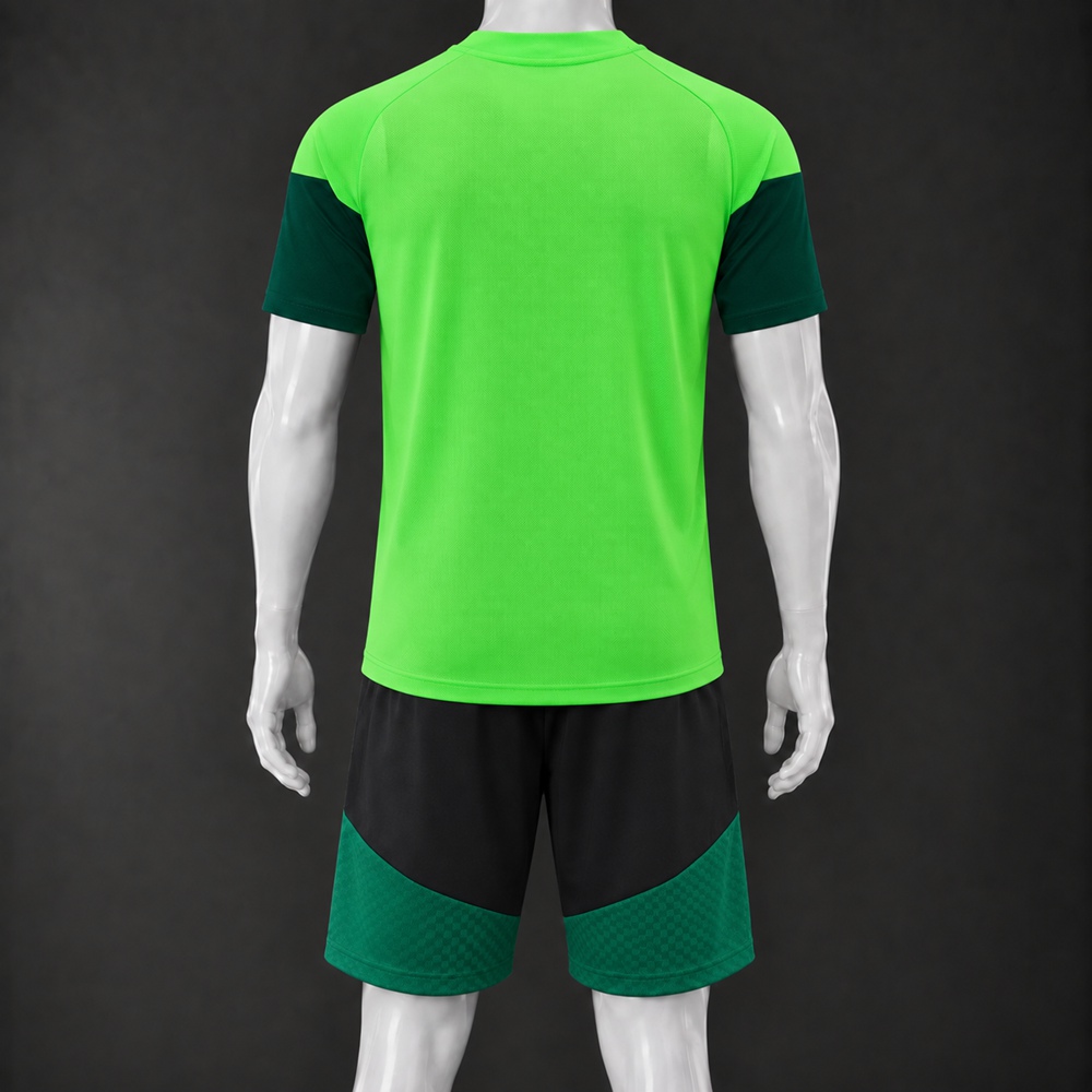 Mexico 26/27 Neon Green Black Short-Sleeve Shorts Set Foto 2