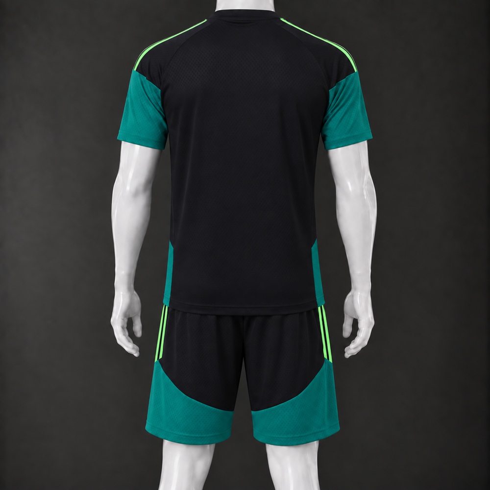 Mexico 26/27 Black Green Short-Sleeve Shorts Set Foto 2