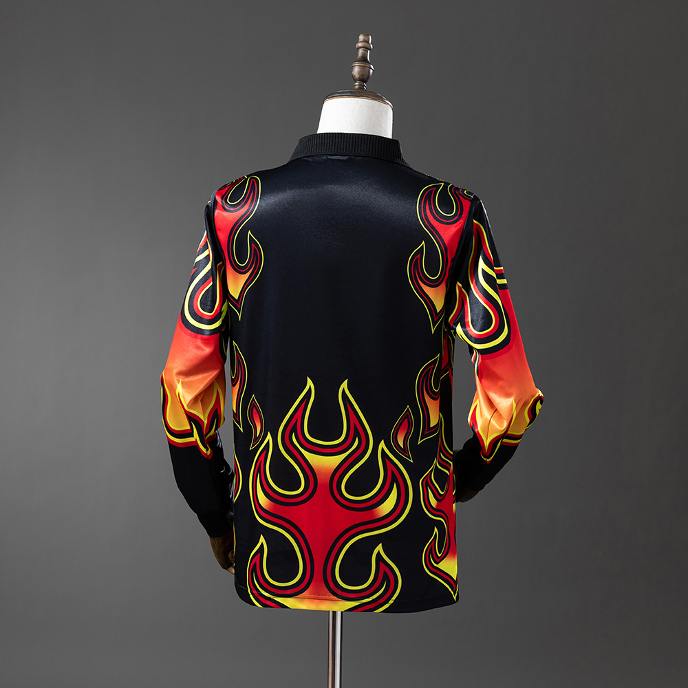 Japan 1998 Goalkeeper Black Fireworks Long Sleeve Retro Jersey Foto 2