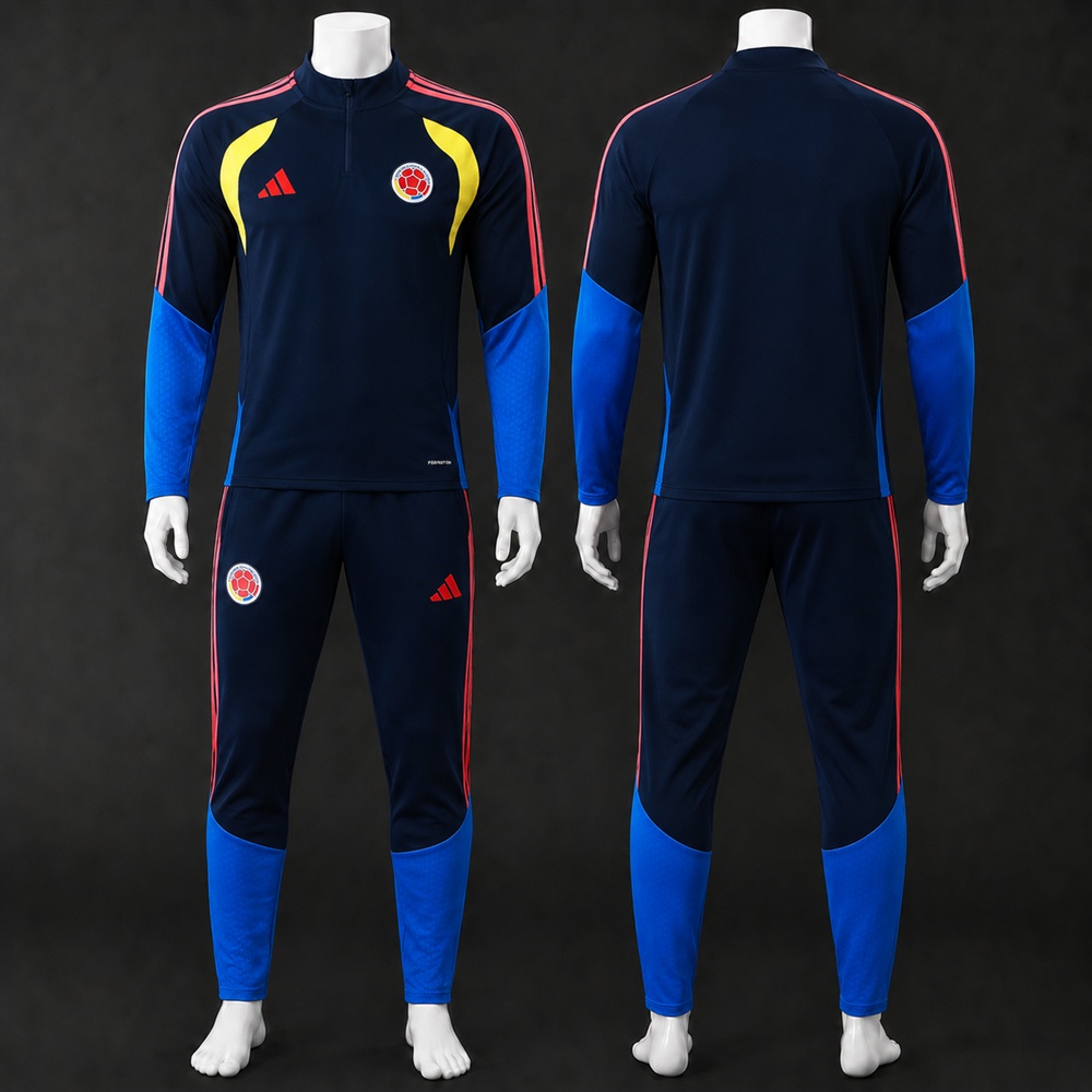 Colombia 26/27 Navy Blue Half Zip Tracksuit