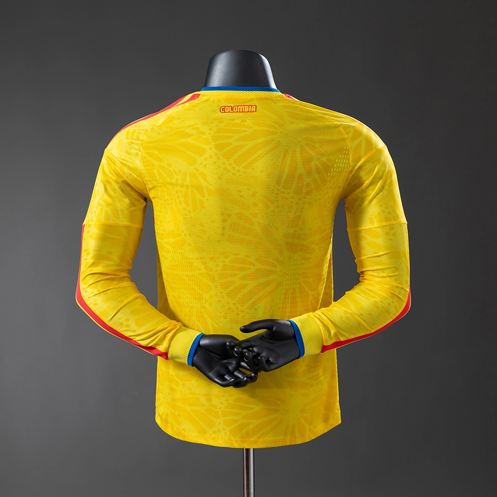 Colombia 2026 Home Long Sleeve Player Version Jersey Foto 2