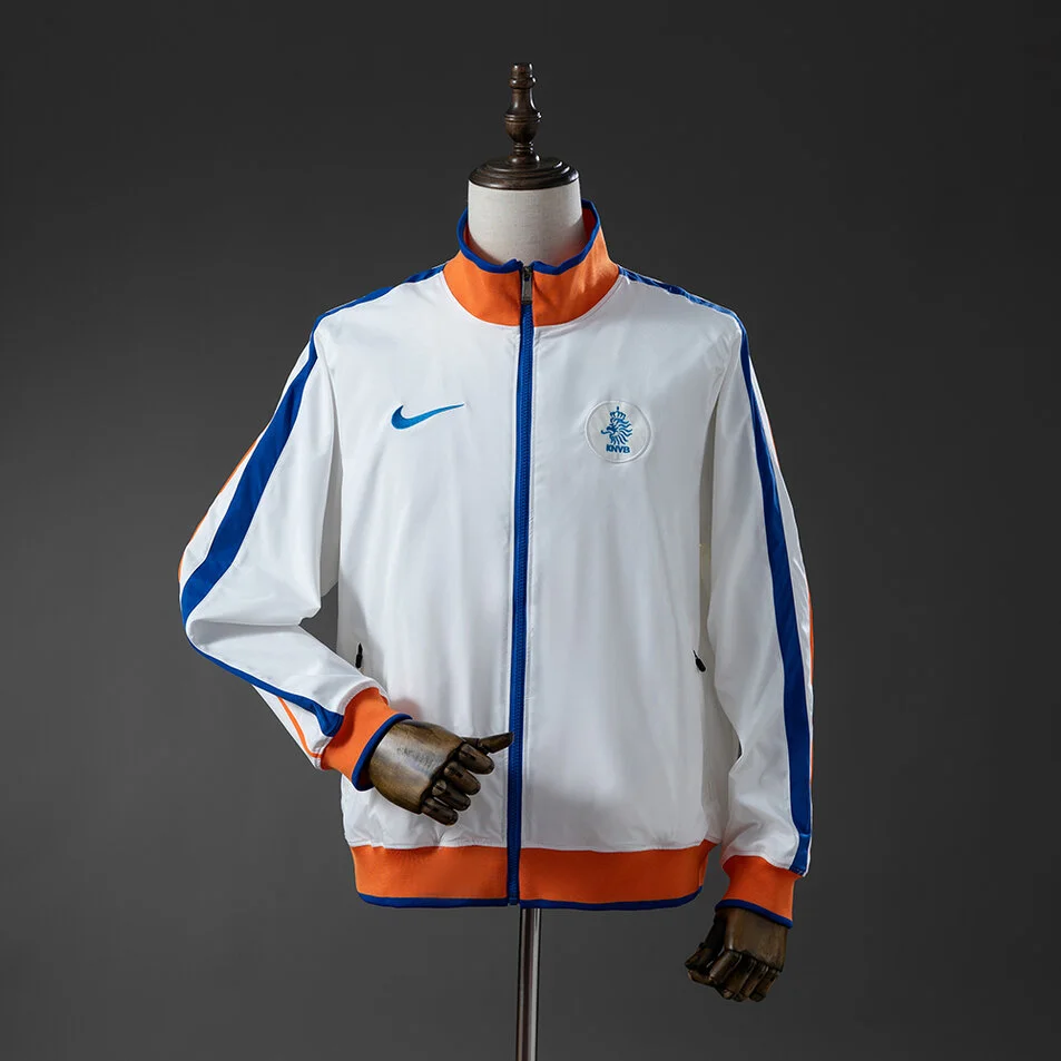 Netherlands 10/11 Retro Windbreaker White