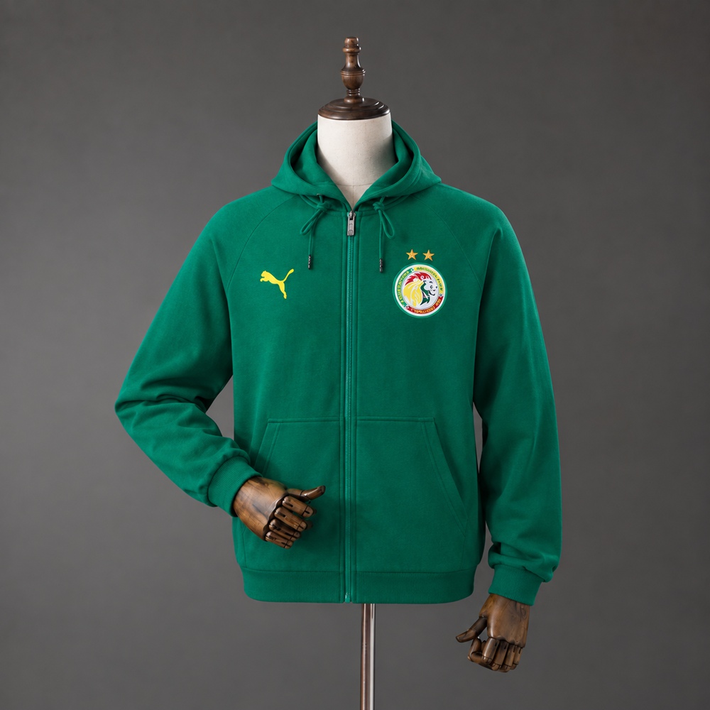 Senegal 2026 Full-Zip Hooded Jacket - Green