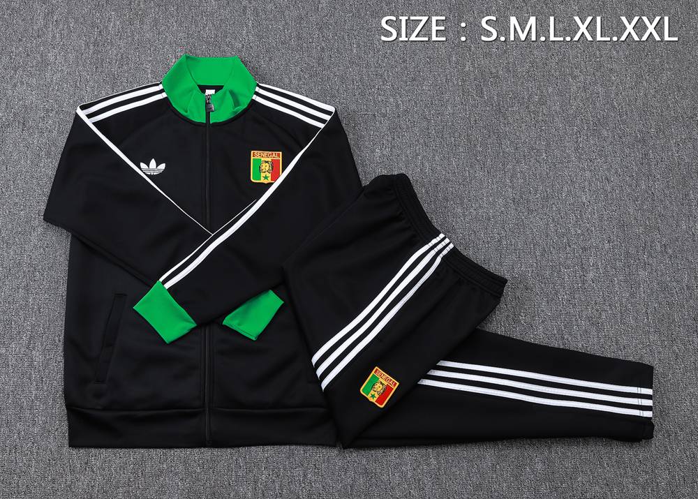 Senegal 26/27 Black Green Jacket Kit Foto 2