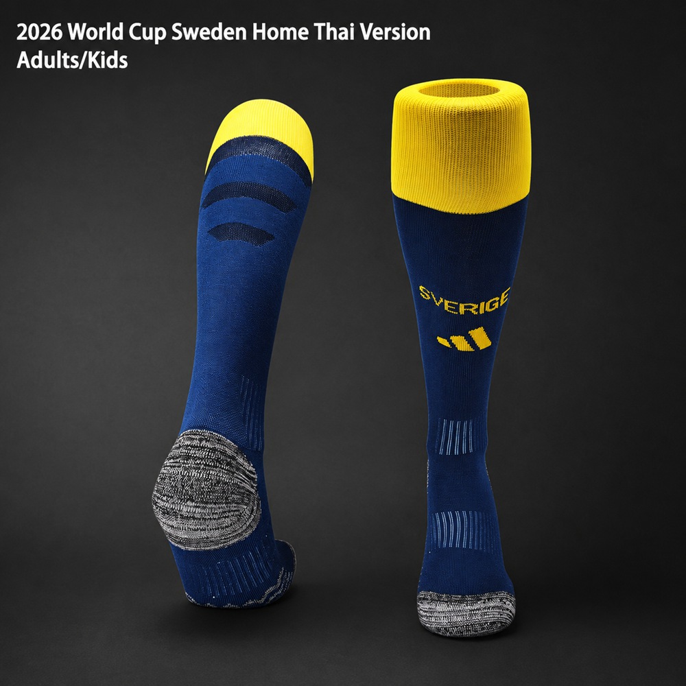 Sweden 2026 World Cup Home Thai Version Adults-Kids Blue Yellow