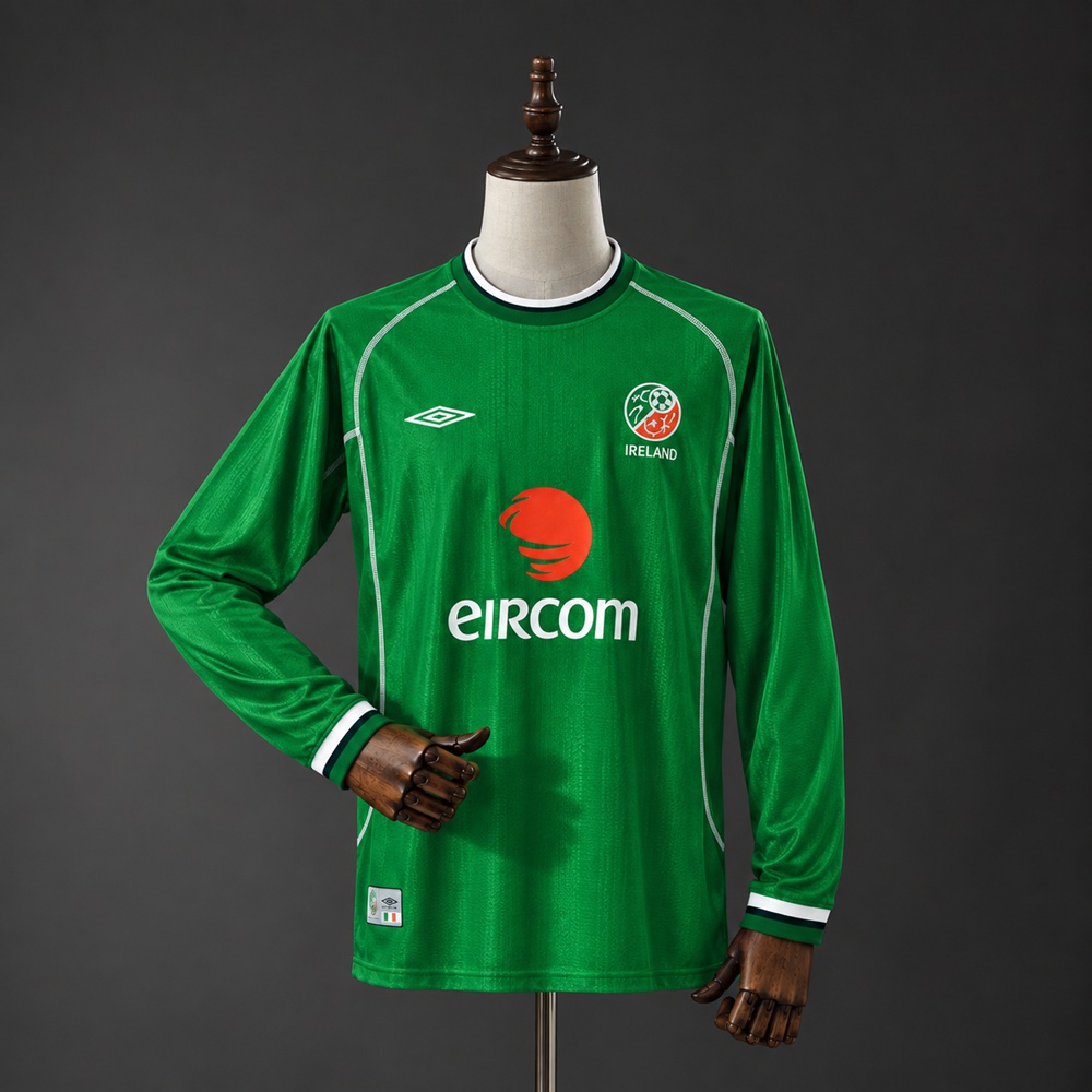 Ireland 2002 Home Long-Sleeves Retro Jersey