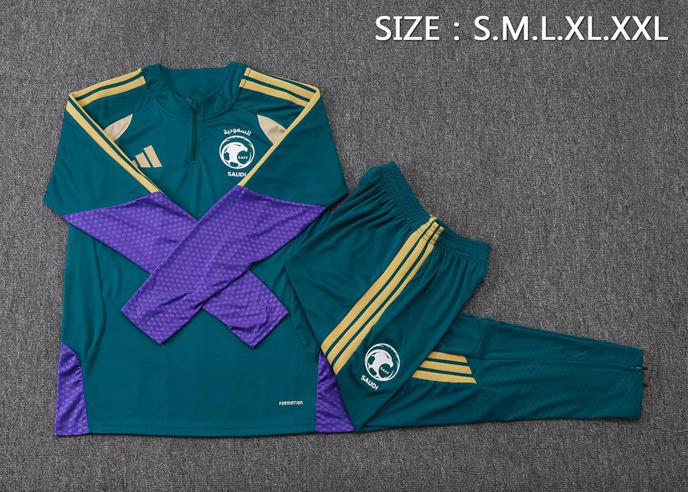 Saudi Arabia 26/27 Teal Purple Half Zip Tracksuit Foto 2