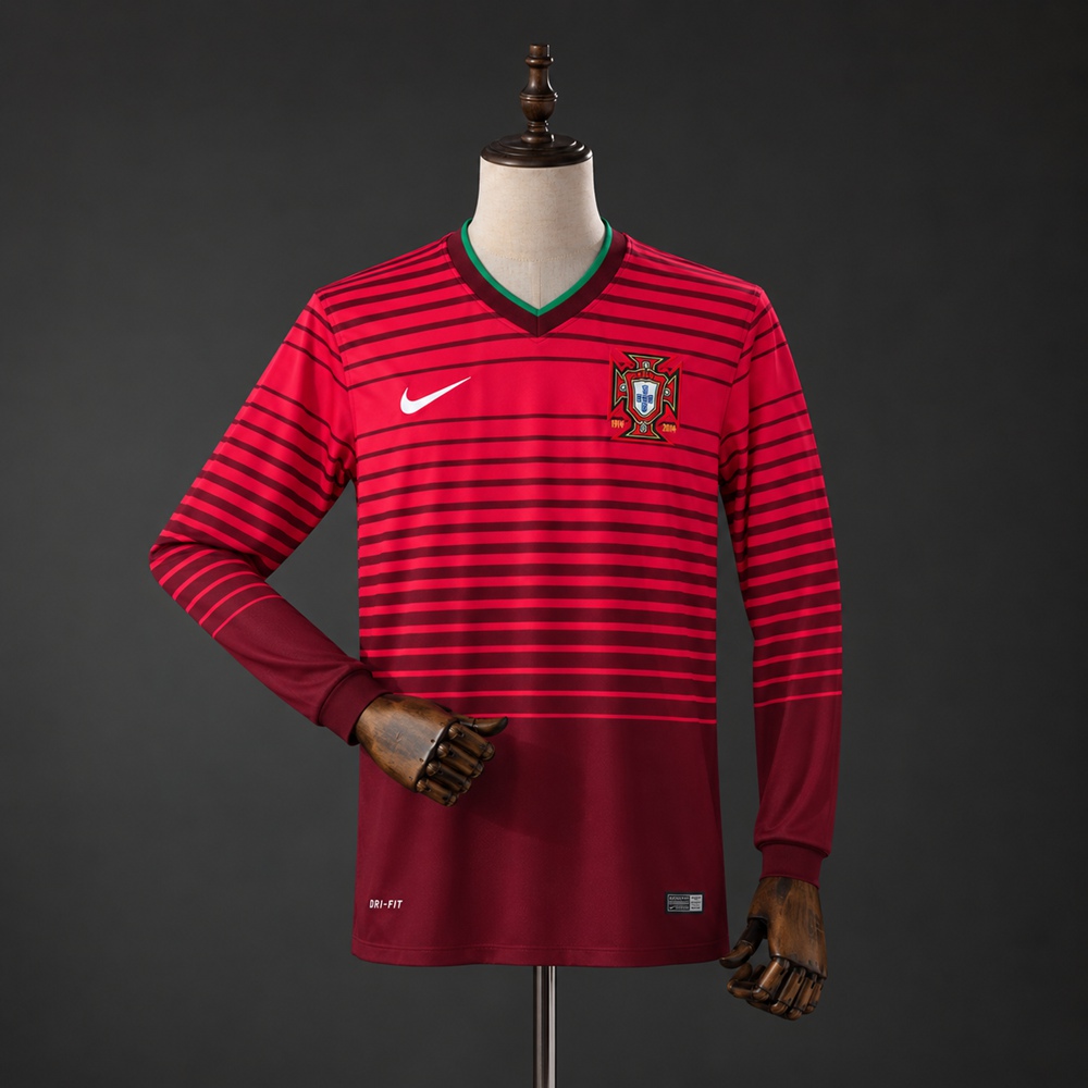 Portugal 2014 Home Long-Sleeves Retro Jersey