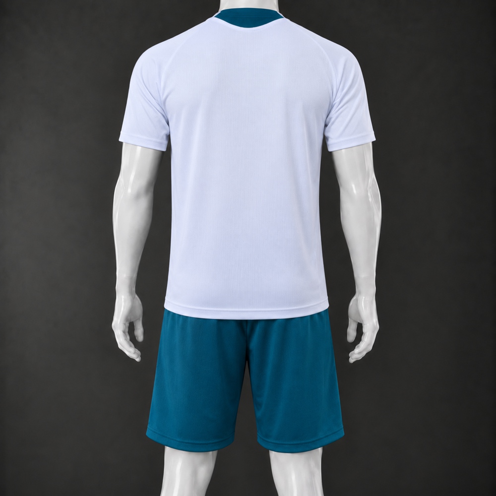 Portugal 26/27 White Teal Red Short-Sleeve Shorts Set Foto 2