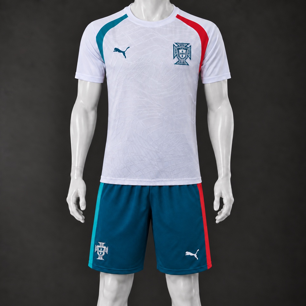 Portugal 26/27 White Short Sleeve Short Set