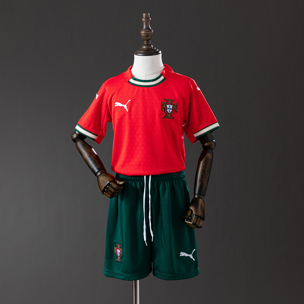 Portugal 2025 Home Full kids kit Jersey
