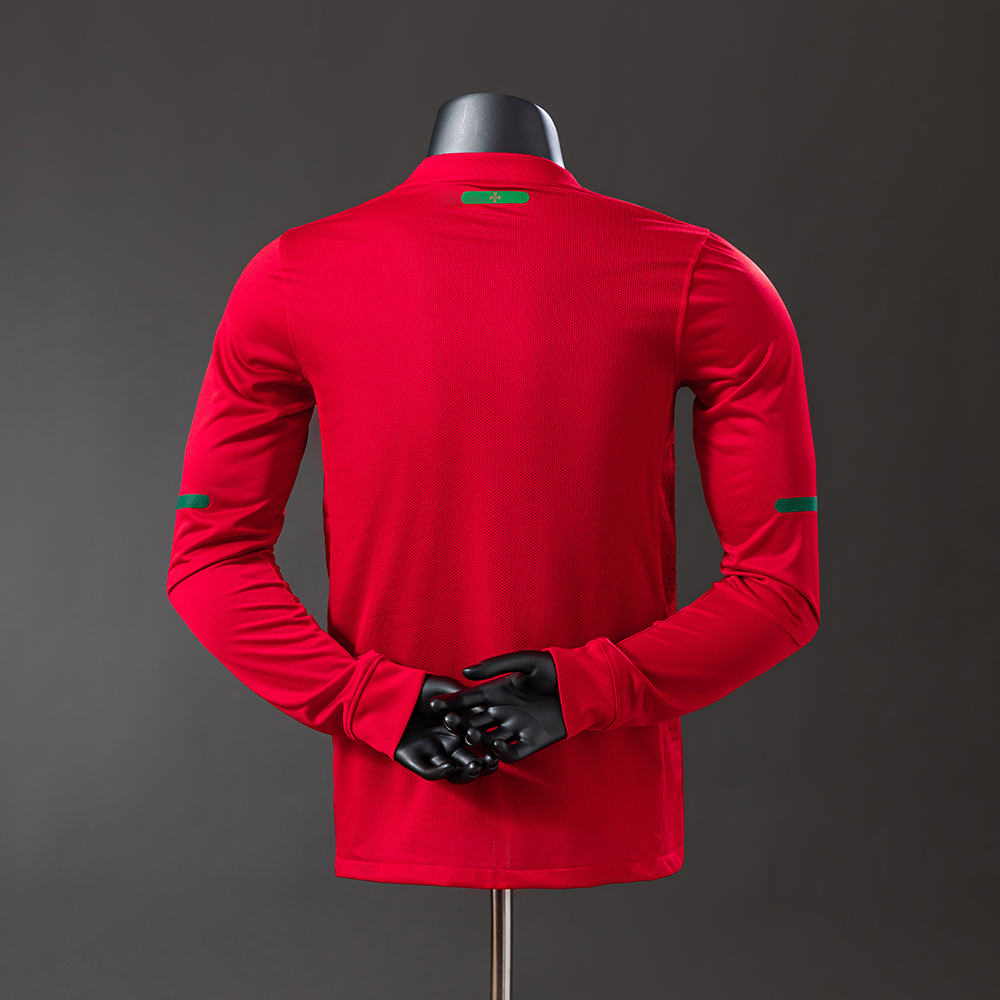 Portugal 2010 Player Version Retro Long Sleeve Home Jersey Foto 2