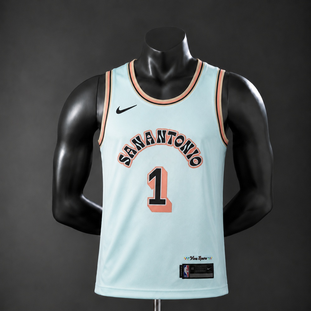 San Antonio Spurs City Edition Wembanyama #1 NBA Jersey Embroidered Version