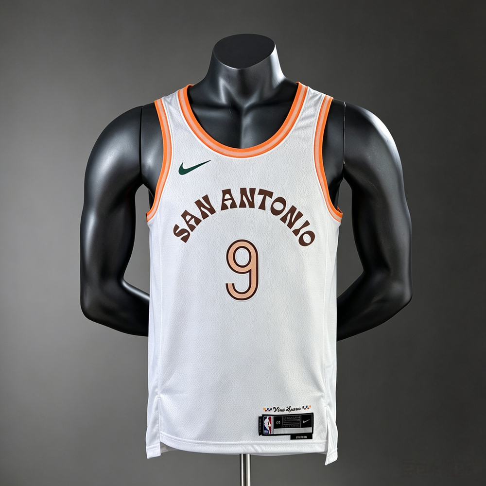 San Antonio Spurs Association Edition Parker #9 NBA Jersey Silk Version