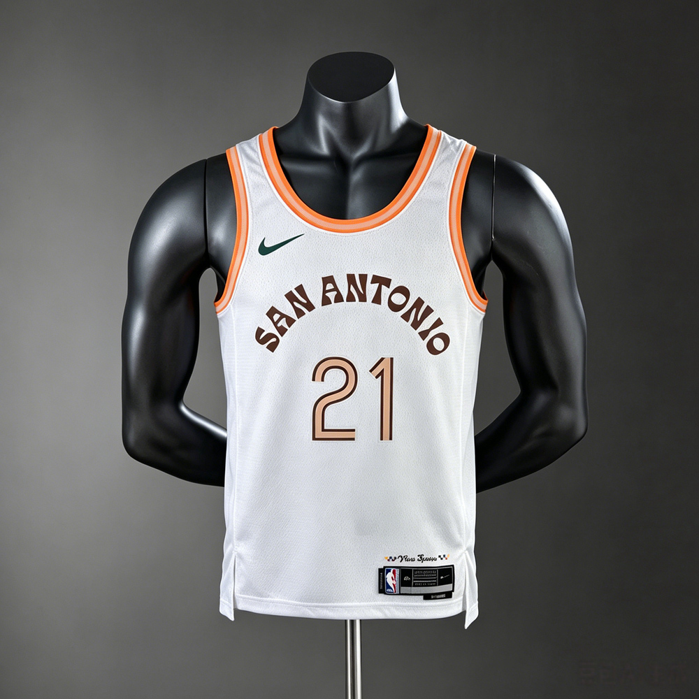 San Antonio Spurs Association Edition Duncan #21 NBA Jersey Silk Version