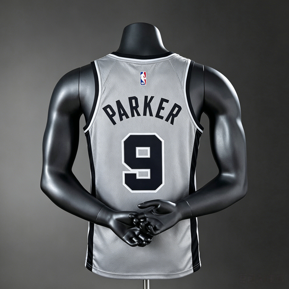 San Antonio Spurs Classic Edition Parker #9 NBA Jersey Silk Version Foto 2
