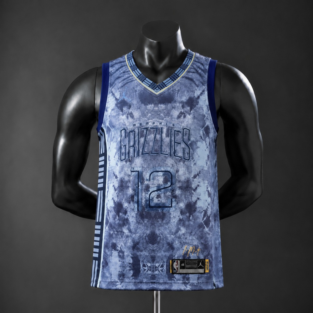 Memphis Grizzlies City Edition Ja Morant #12 NBA Jersey Embroidered Version