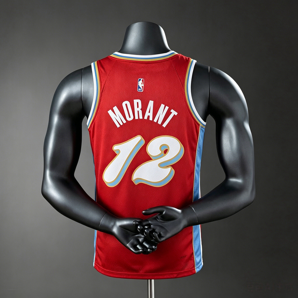 Memphis Grizzlies Classic Edition Ja Morant #12 NBA Jersey Silk Version Foto 2