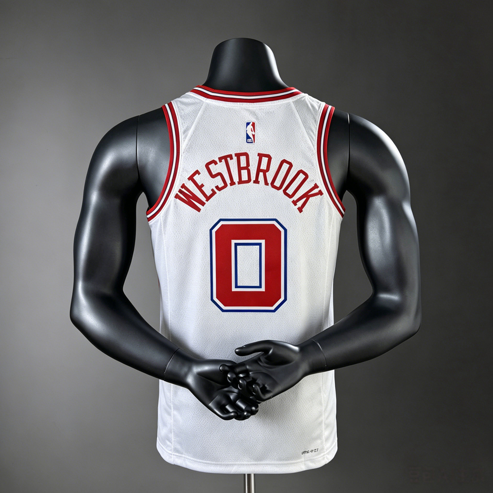 Houston Rockets Classic Edition Westbrook #0 NBA Jersey Silk Version Foto 2