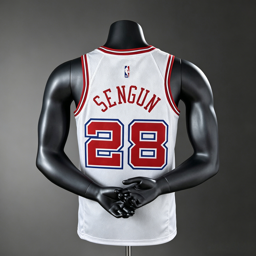 Houston Rockets City Edition Sengun #28 NBA Jersey Silk Version Foto 2