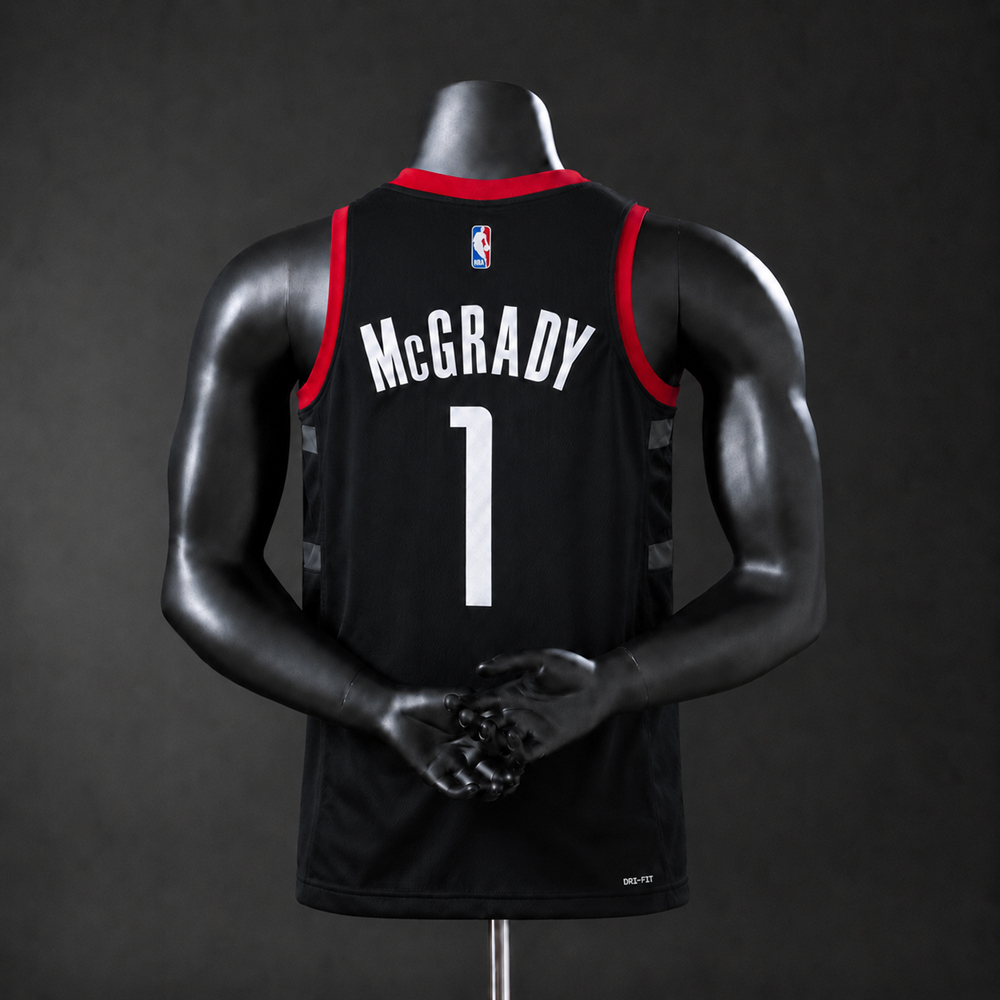Houston Rockets Statement Edition McGrady #1 NBA Jersey Silk Version Foto 2
