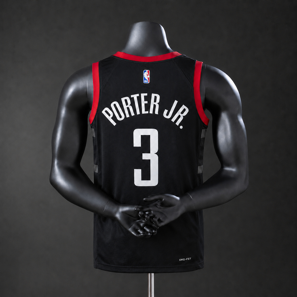 Houston Rockets Statement Edition Porter Jr. #3 NBA Jersey Silk Version Foto 2