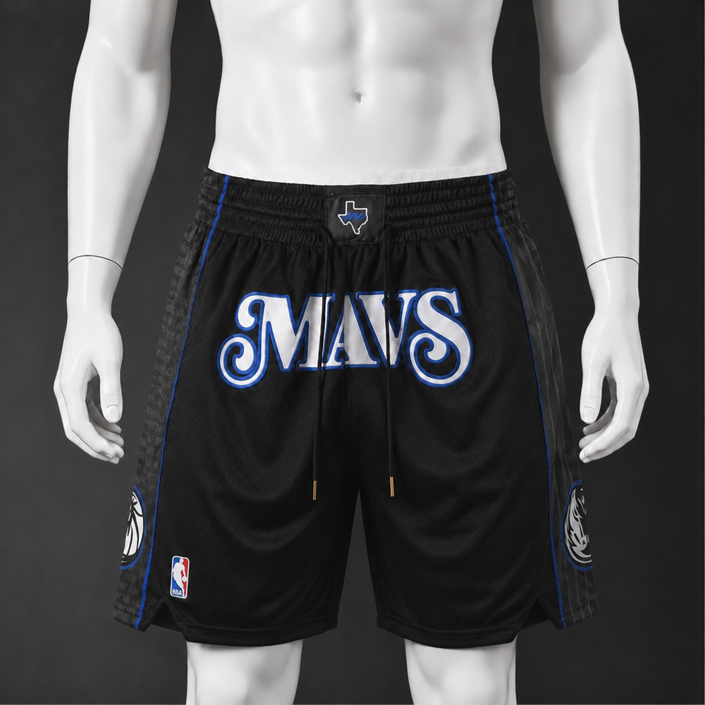 Dallas Mavericks  Basketball NBA Shorts Embroidered Version