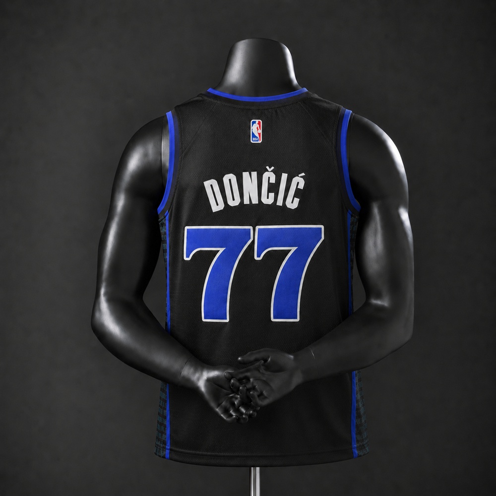 Dallas Mavericks Icon Edition Luka Doncic #77 NBA Jersey Embroidered Version Foto 2