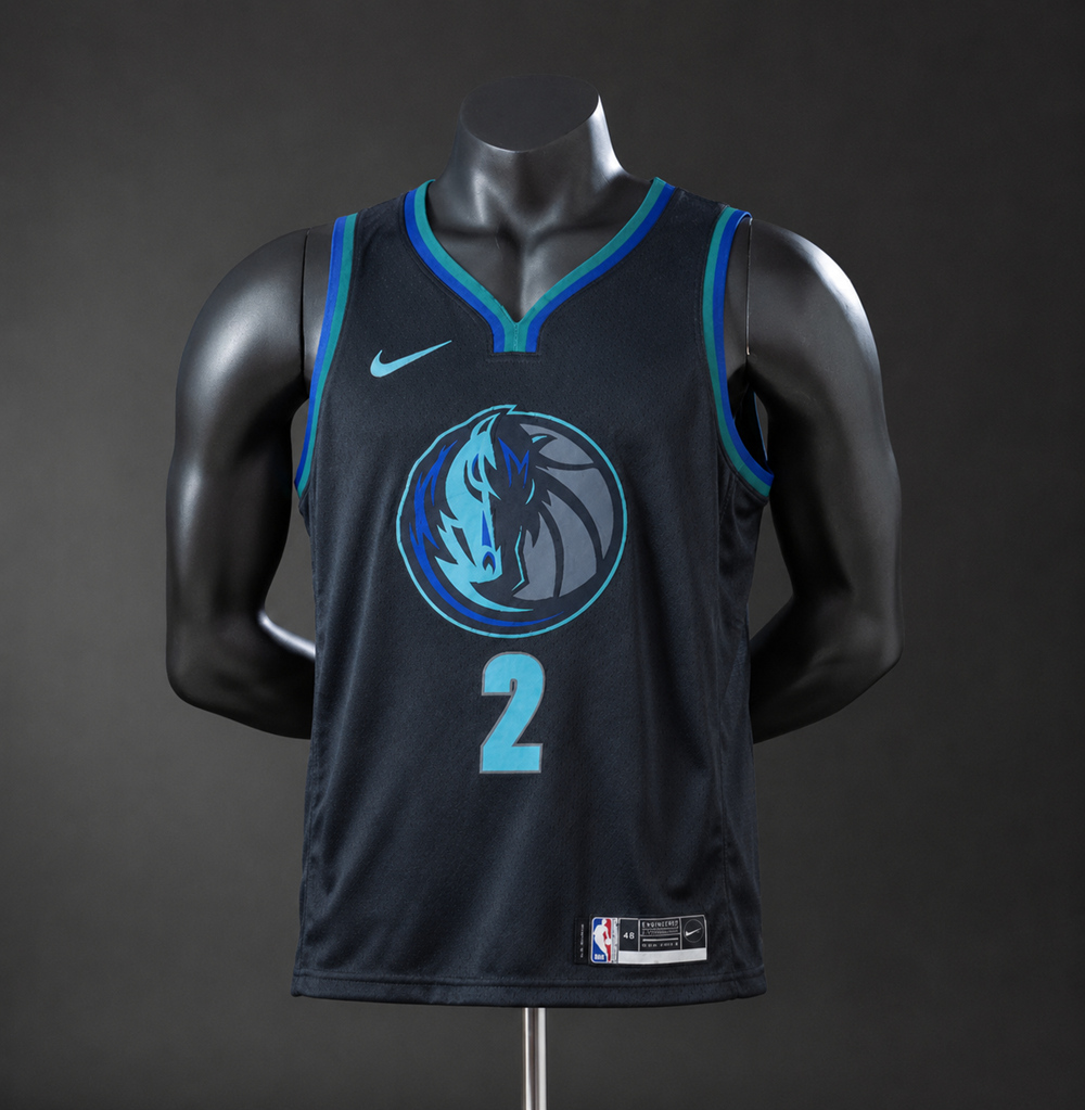 Dallas Mavericks City Edition Irving #2 NBA Jersey Silk Version