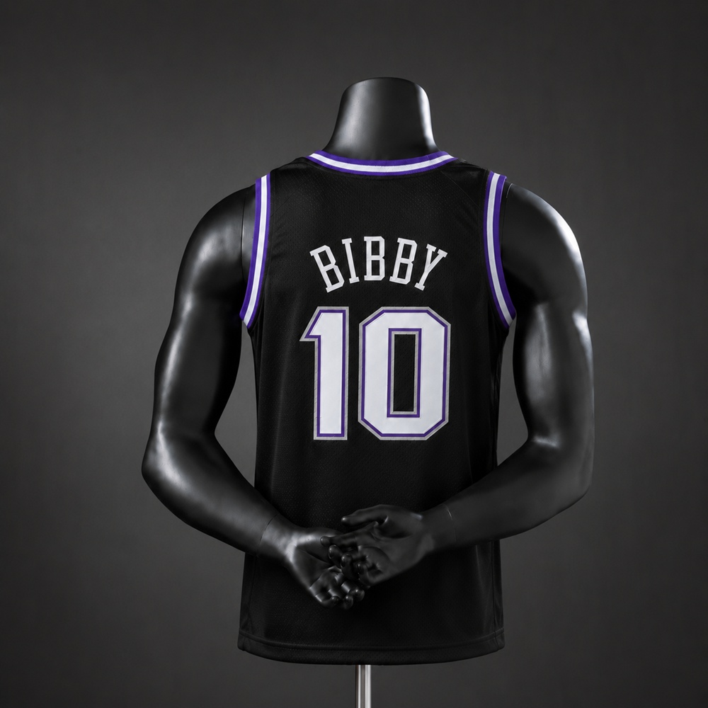 Sacramento Kings Classic Edition Mike Bibby #10 NBA Jersey Embroidered Version Foto 2