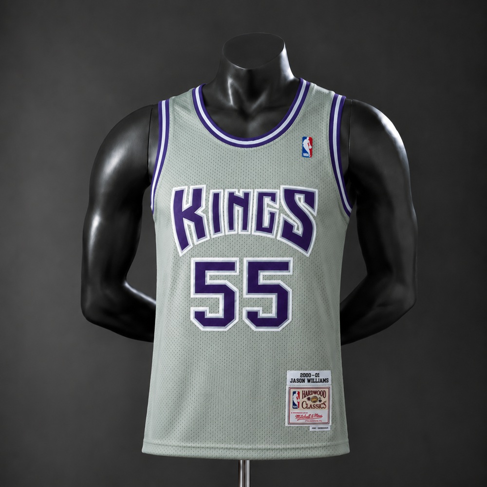 Sacramento Kings Hardwood Classics Jason Williams #55 NBA Jersey Embroidered Version