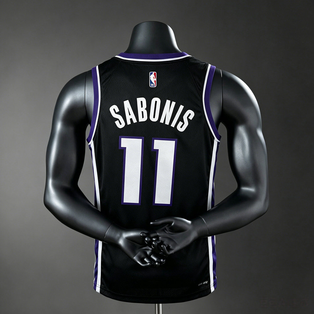 Sacramento Kings Statement Edition Sabonis #11 NBA Jersey Silk Version Foto 2