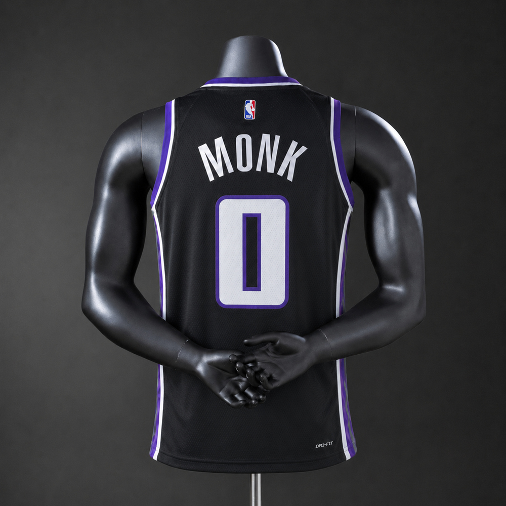 Sacramento Kings Icon Edition Monk #0 NBA Jersey Silk Version Foto 2