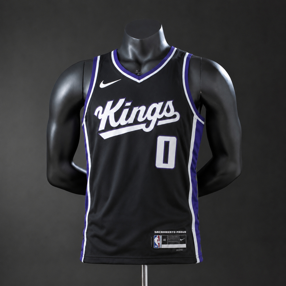 Sacramento Kings Icon Edition Monk #0 NBA Jersey Silk Version
