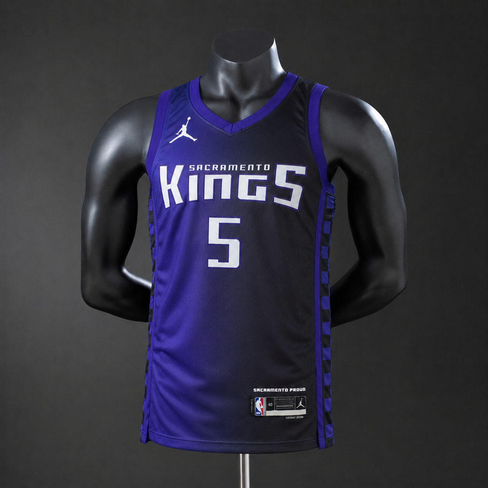 Sacramento Kings Statement Edition Fox #5 NBA Jersey Silk Version