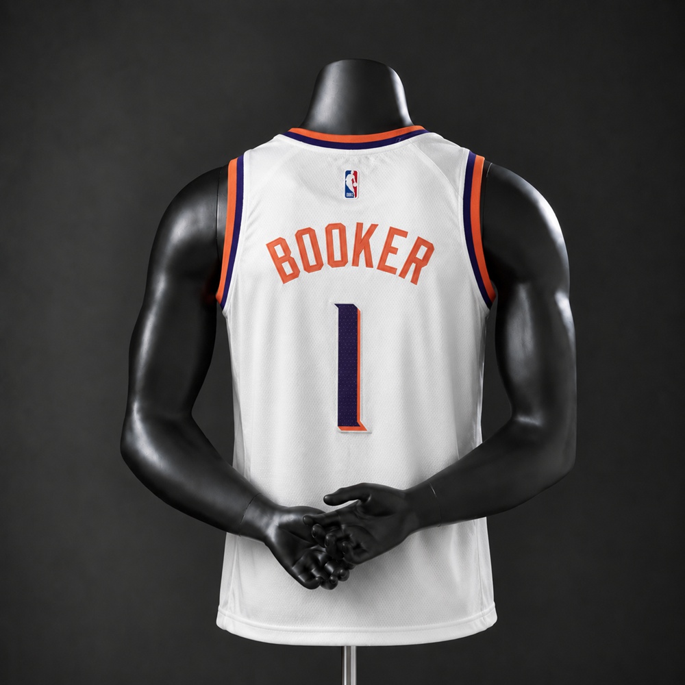 Phoenix Suns Classic Edition Devin Booker #1 NBA Jersey Embroidered Version Foto 2