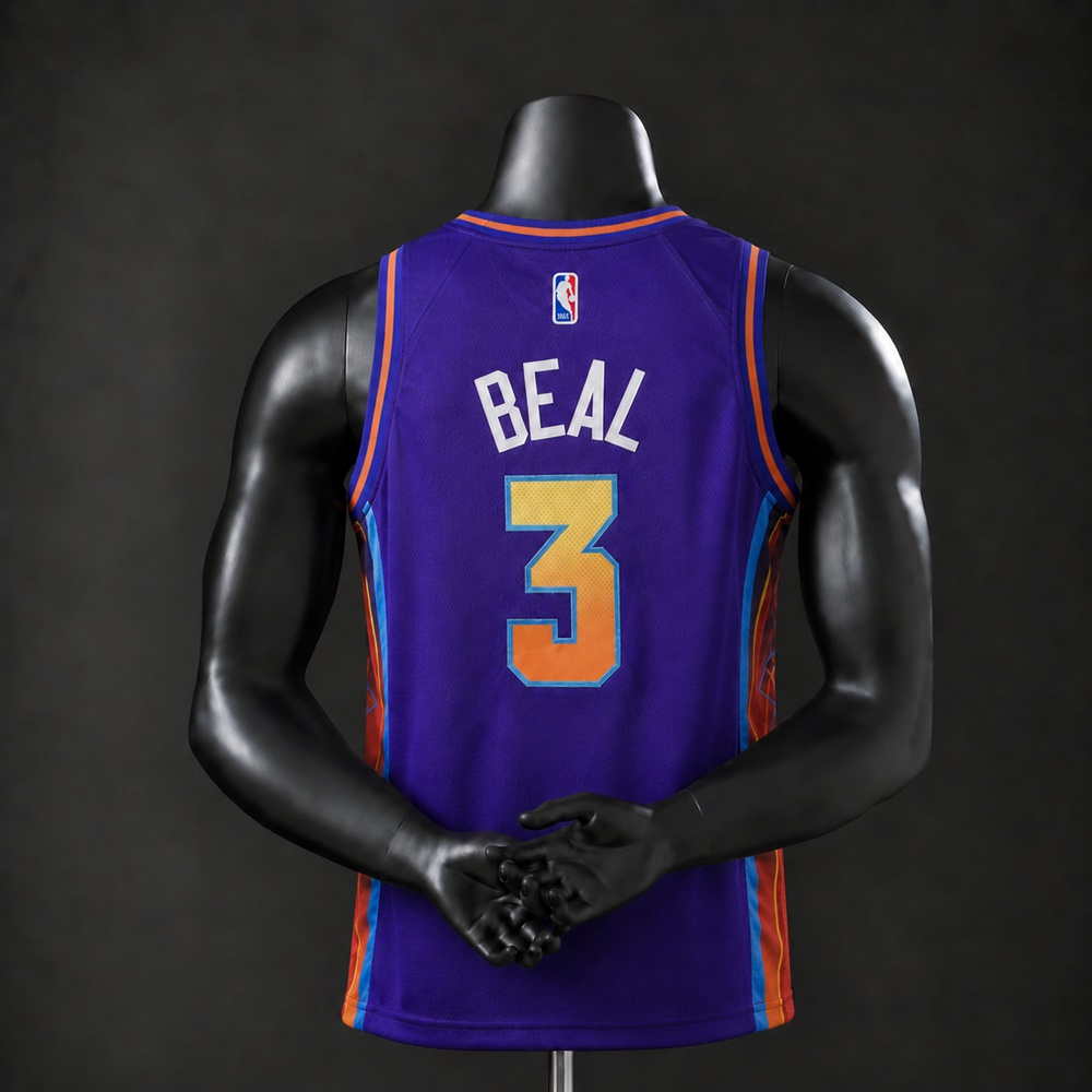 Phoenix Suns City Edition Bradley Beal #3 NBA Jersey Embroidered Version Foto 2