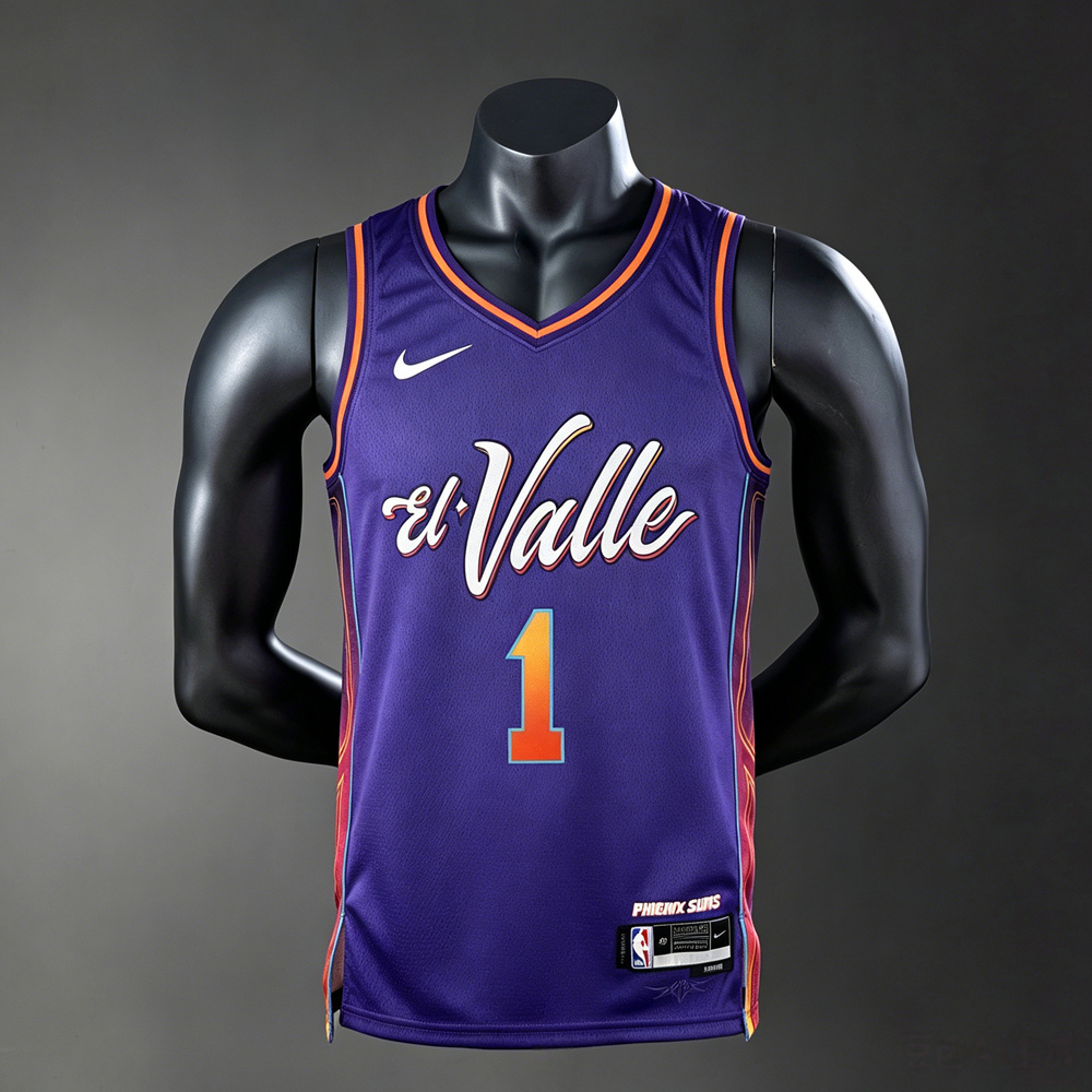 Phoenix Suns City Edition Booker #1 NBA Jersey Silk Version