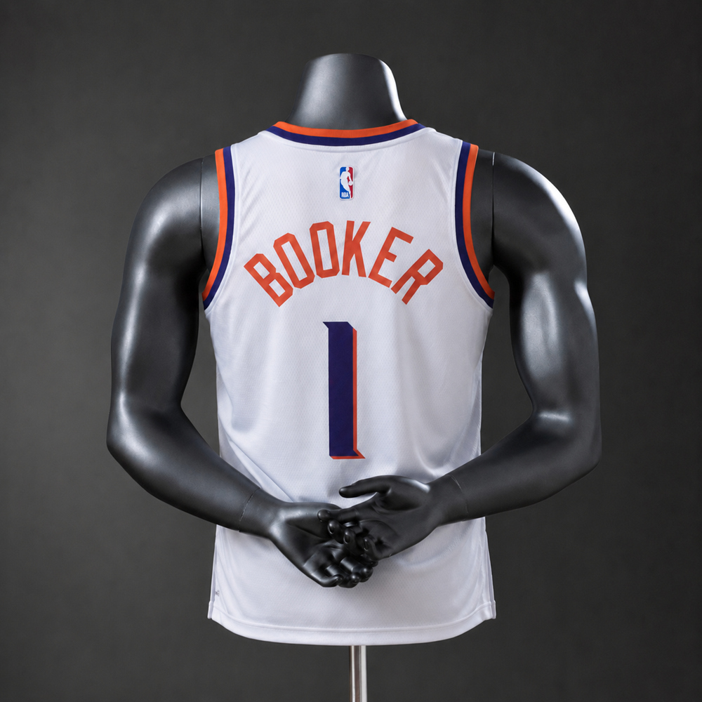 Phoenix Suns Association Edition Booker #1 NBA Jersey Silk Version Foto 2