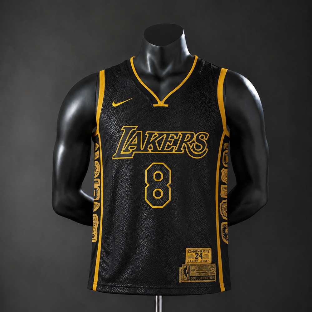 Los Angeles Lakers Commemorative Edition Kobe Bryant #24 NBA Jersey Embroidered Version