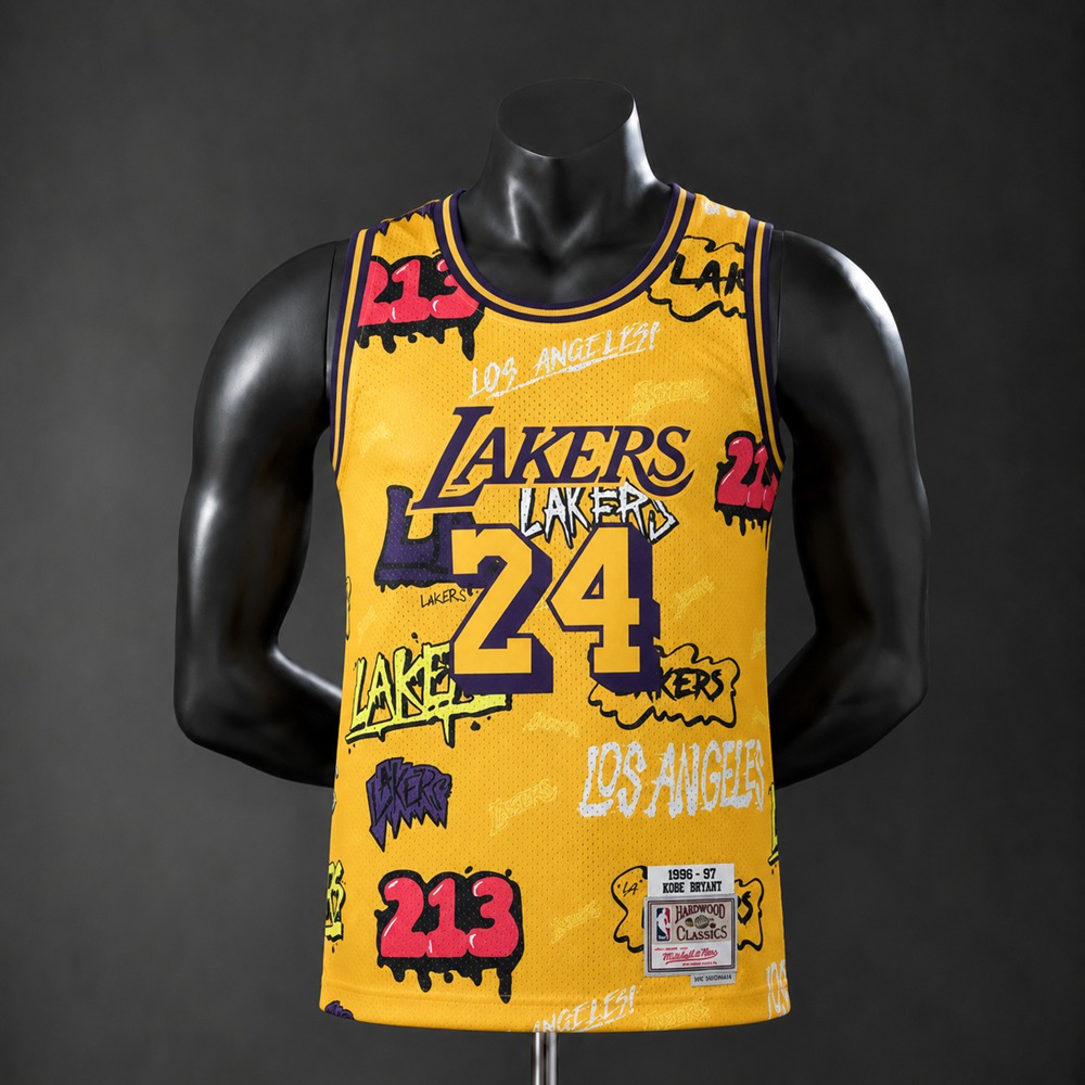 Los Angeles Lakers Hardwood Classics Edition Bryant #24 NBA Jersey Embroidered Version