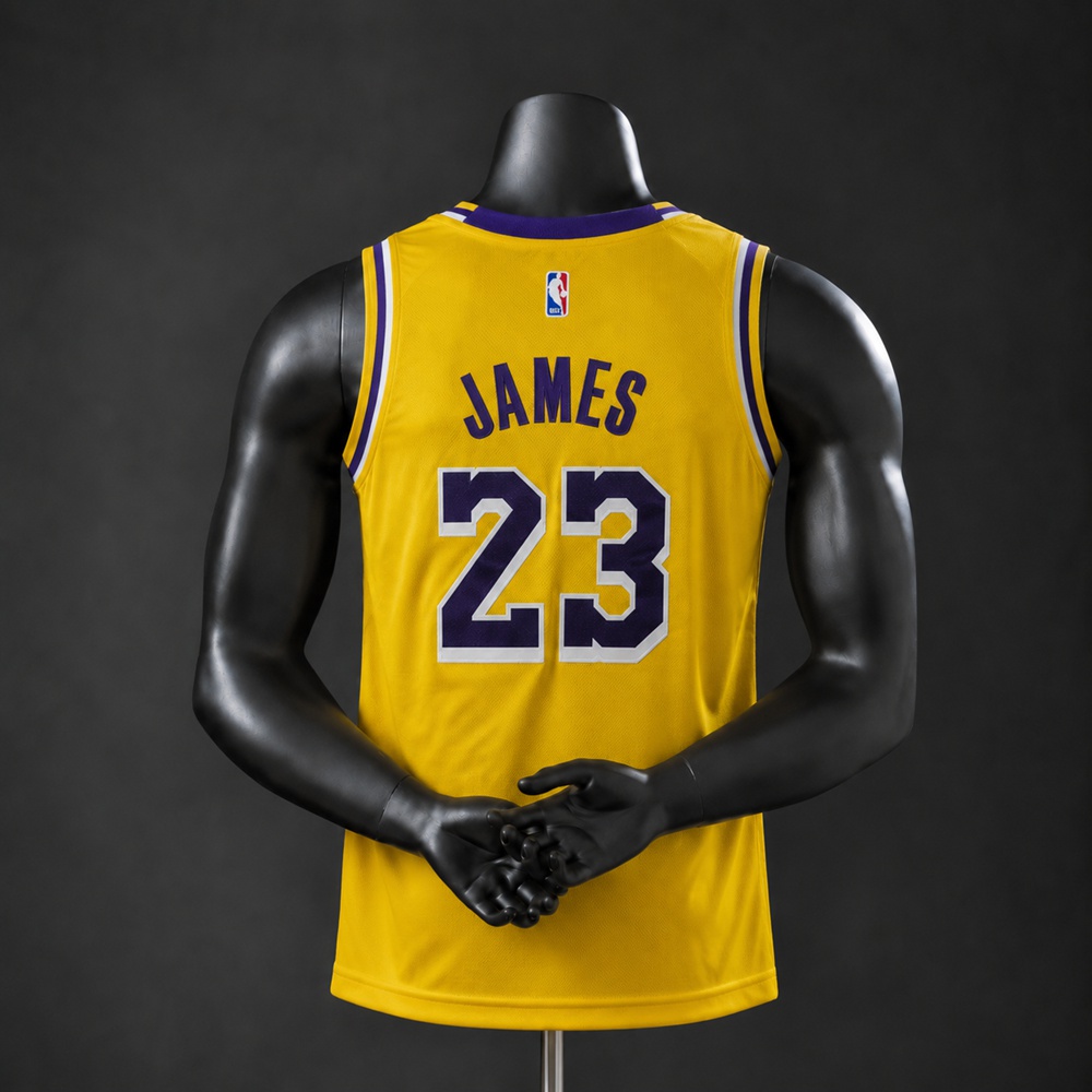 Los Angeles Lakers Icon Edition James #23 NBA Jersey Embroidered Version Foto 2