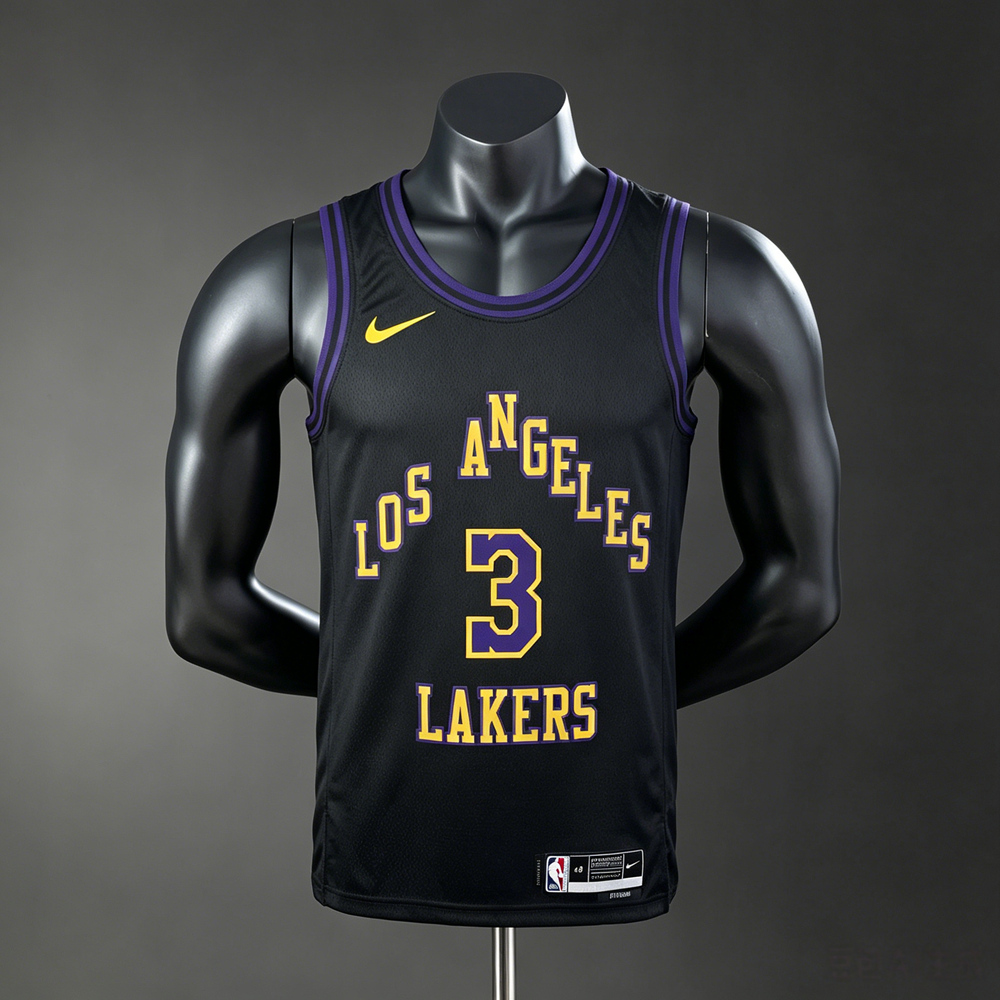 Los Angeles Lakers City Edition Davis #3 NBA Jersey Silk Version